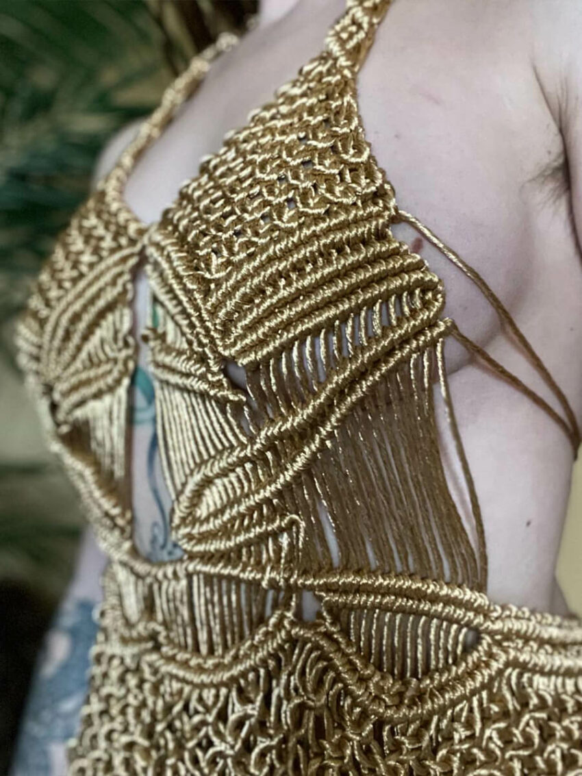 Gold Macrame Festival Outfit