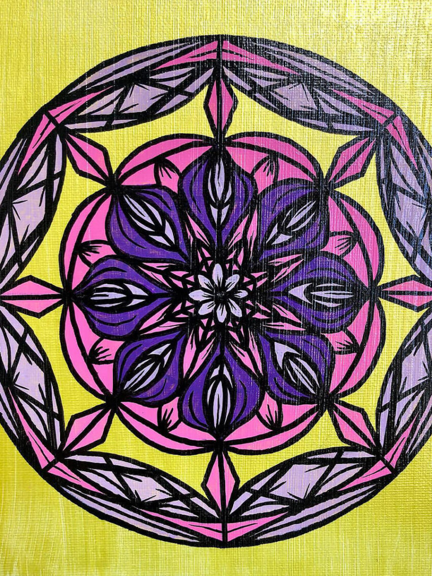 Rose Garden Mandala Painting