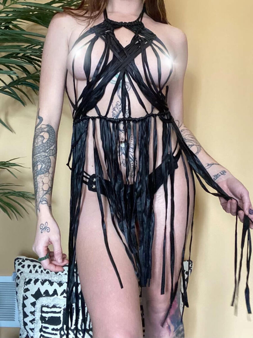 Black BDSM Rope Dress