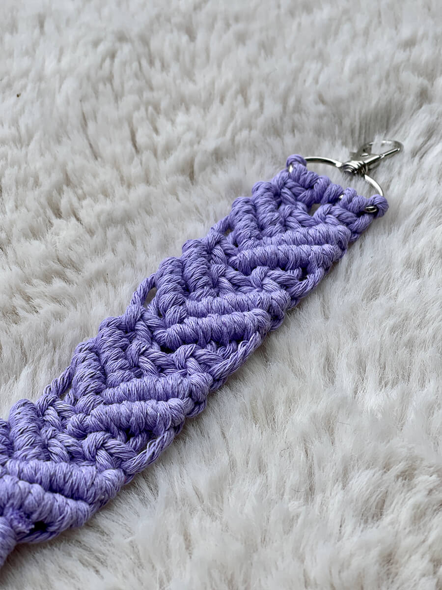 Purple Macramé Keychain